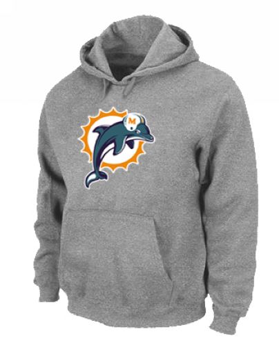 NFL Men's Nike Miami Dolphins Logo Pullover Hoodie - Grey